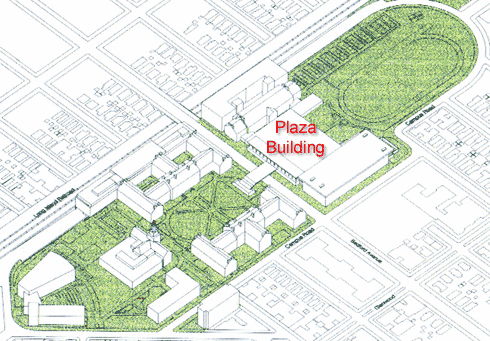 The Existing BC Campus Showing the Plaza Building