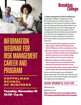 Information Webinar for Risk Management Career and Program