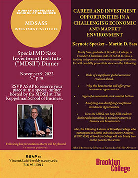 Career and Investment Opportunities in a Challenging Economic and Market Environment