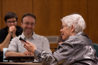 Pauline Oliveros at Brooklyn College, 2011. 