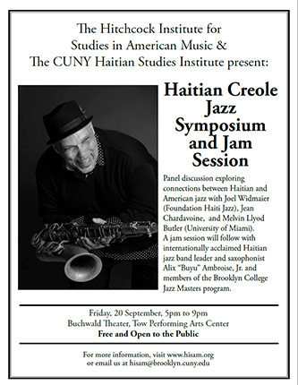 Poster for <em>Haitian Creole Jazz Symposium and Jam Session </em>