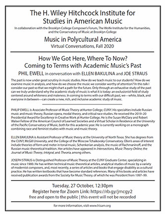 Poster for <em>How We Got Here, Where To Now? Coming to Terms with Academic Music’s Past</em>