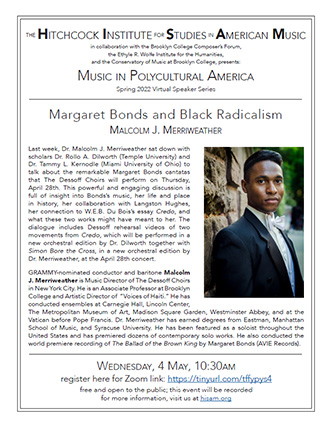 Poster for <em>Margaret Bonds and Black Radicalism</em>