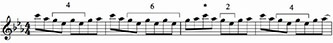 Example 3: Additive process in first ostinato (2:40-2:49)
