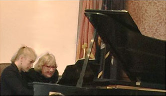 Leann Osterkamp and Ursula Oppens perform music by Bernstein. Photo by Jeffrey Taylor