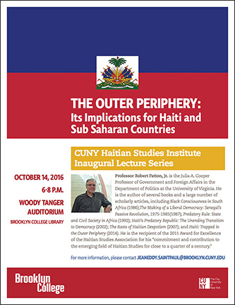 Poster for The Outer Periphery: Its Implications for Haiti and Sub-Saharan Countries