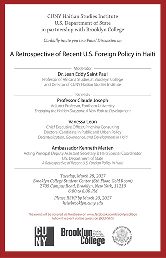 A Retrospective of Recent U.S. Foreign Policy in Haiti