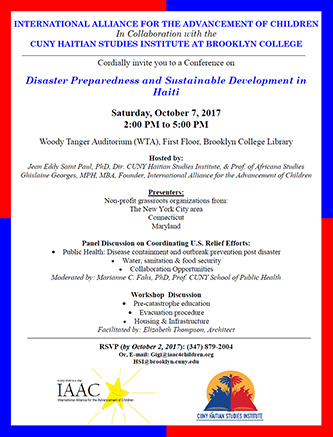 Disaster Preparedness and Sustainable Development in Haiti