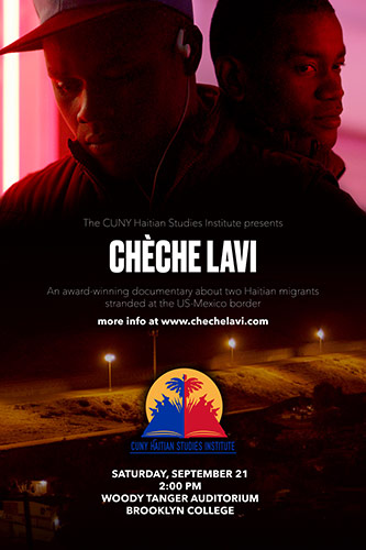 Poster for <em>Chèche Lavi</em>.