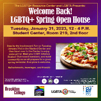 Welcome Back! LGBTQ+ Spring Open House