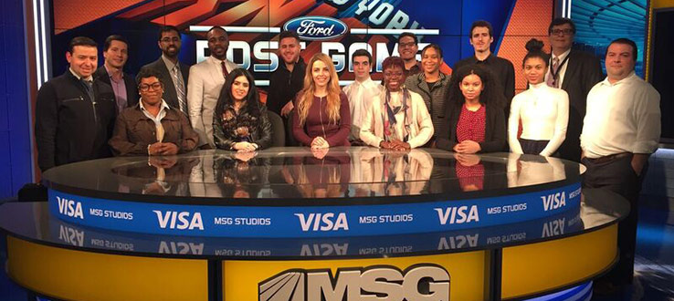 Learning from our alumni at MSG Networks about internship opportunities.
