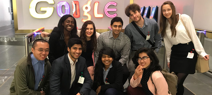 Students get the inside scoop visiting Google.