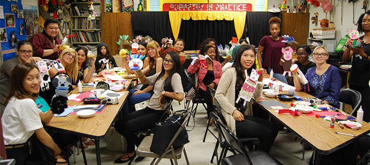 1<p>Childhood, Bilingual and Special Education (CBSE) students develop creative skills at Puppetry in Practice’s Resource Center.</p>