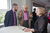 <p>Reception: Brian Sowers, John Van Sickle, and Louise Hainline</p>