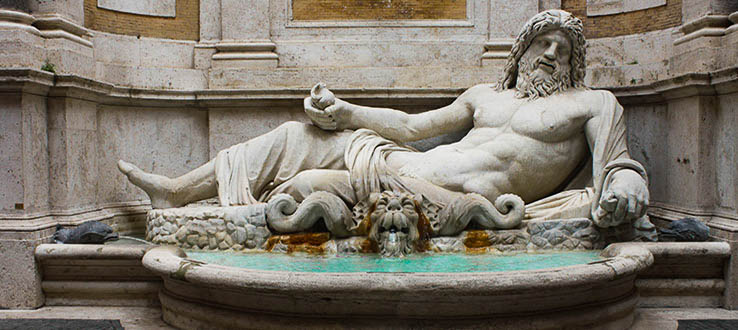 Explore a city of fountains and sculptures.