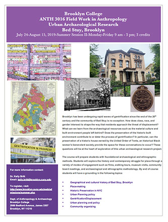 Poster for ANTH 3016 Field Work in Anthropology.