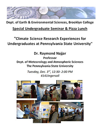 Climate Science Research Experiences for Undergraduates at Pennsylvania State University