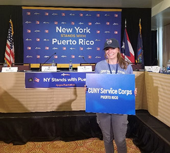 <p>Eliana Green, CUNY Service Corps—Puerto Rico. New York stands with Puerto Rico.</p>