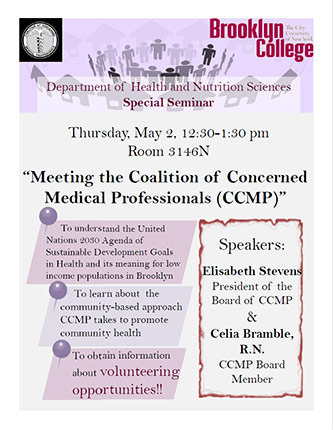 Poster for 'Meeting the Coalition of Concerned Medical Professionals (CCMP)'