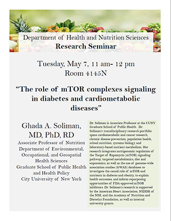 Poster for 'The Role of mTOR Complexes Signaling in Diabetes and Cardiometabolic Diseases'