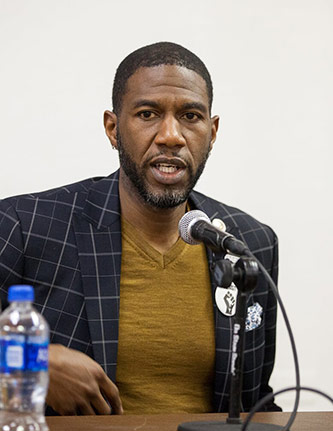 Jumaane Williams '01, '05 M.A. spoke on the panel at Brooklyn College on Solutions to Youth Violence two days after his election to the Office of Public Advocate for the City of New York.