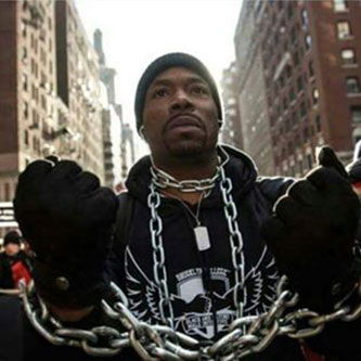 Kevin LaMonte Jones at Millions March, December 2014 (protest in response to Eric Garner's murder).