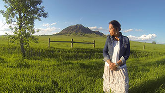 Winona LaDuke on her farm on the White Earth Reservation.