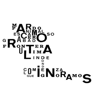 An example of concrete poetry by Amanda Berenguer