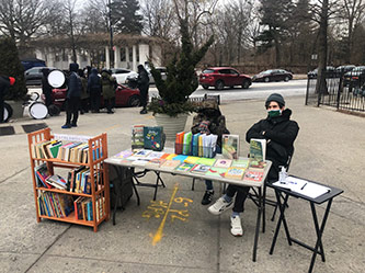 Wilkerson at his “The Little Library” book exchange