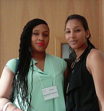 CAST part-time instructors Natalya Meyrana and Aleah Ranjitsingh at the 2017 Caribbean Studies Conference in Haiti.
