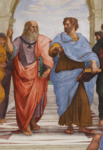 <em>The School of Athens,</em> by Raphael, Apostolic Palace, Vatican City.