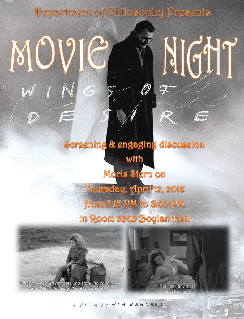 Event Flier: Movie Night—<em>Wings of Desire</em> (April 12)
