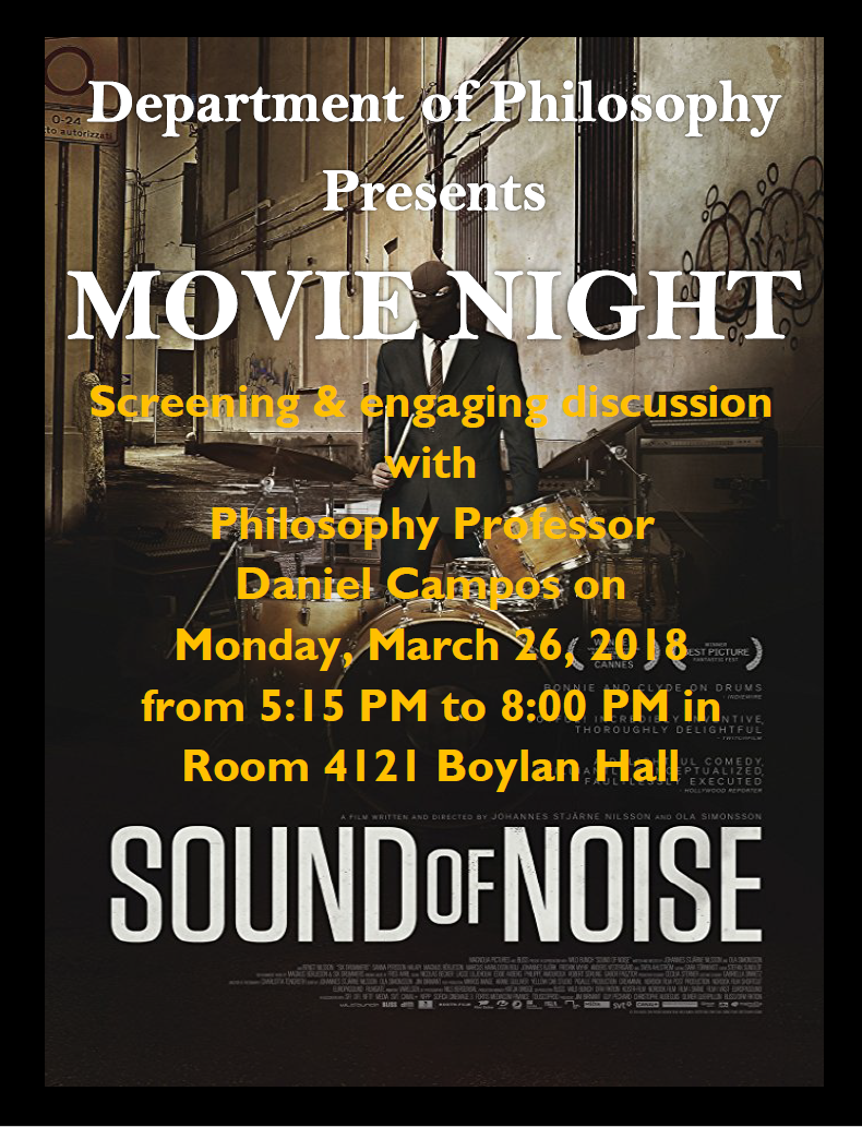 Event Flier: Movie Night—<em>Sound of Noise</em> (March 26)