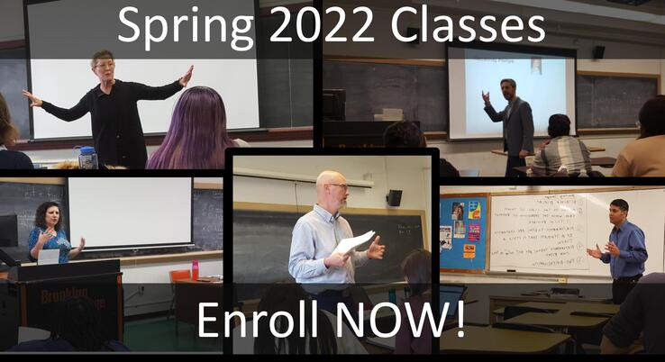 Check out the spring 2022 courses on YouTube and on the web.