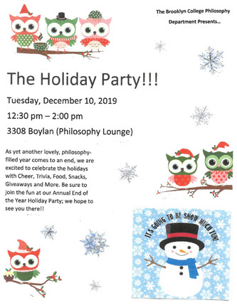 Event Flier: Holiday Party (December 10) 
