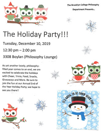 Event Flier: Holiday Party (December 10)