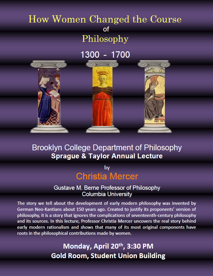 Event Flier: How Women Changed the Course of Philosophy (1300-1700)
