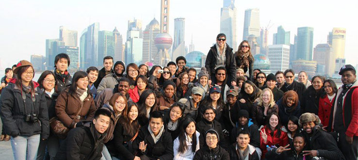 At the Bund in Shanghai