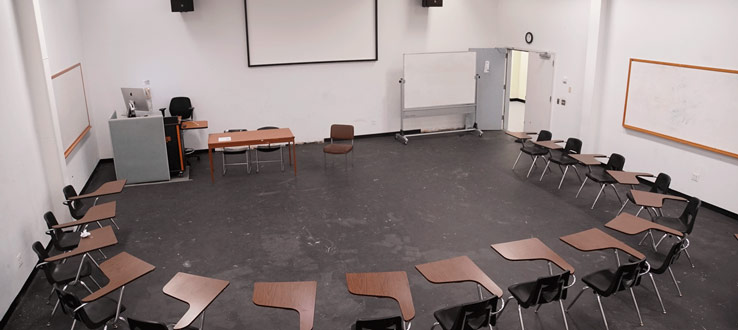 Technologically equipped classrooms.
