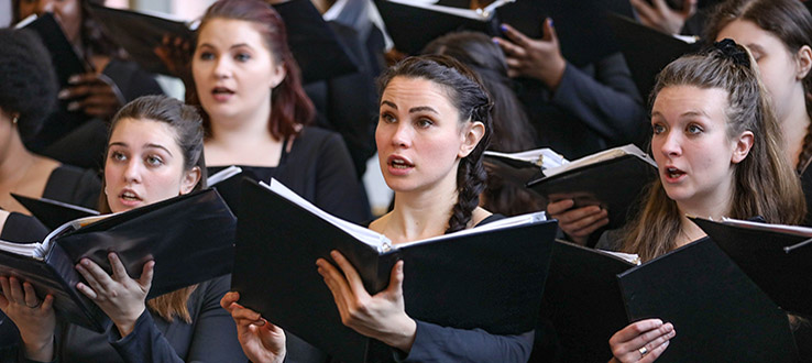 Vocal ensembles achieve perfect pitch.