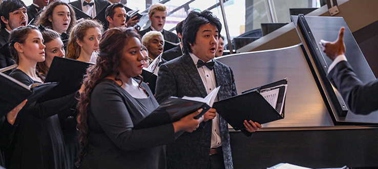 The Symphonic Choir and Conservatory Singers feature the most beautiful voices on campus.