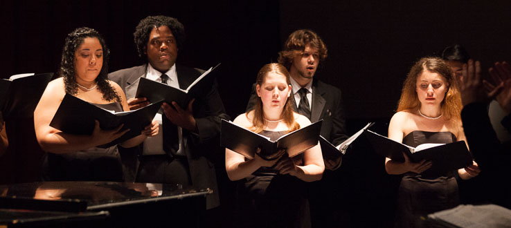 Nearly 100 students perform with the Brooklyn College Choral Union and the Conservatory Singers.