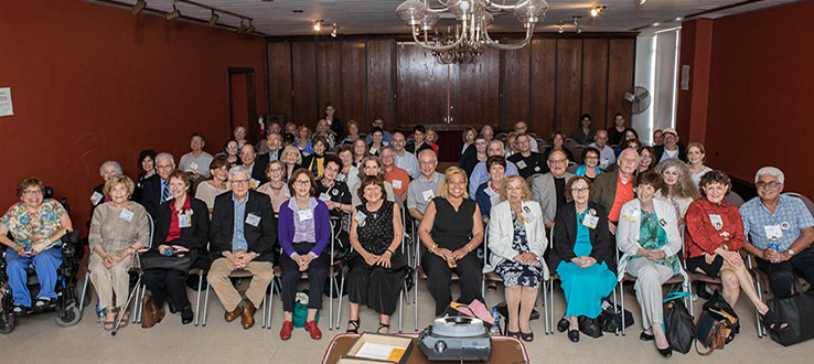 Alumni return to campus for the annual 50th Year Reunion.