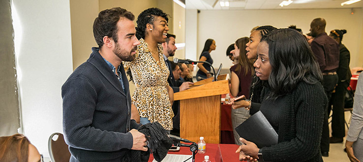 Attendees at career conference