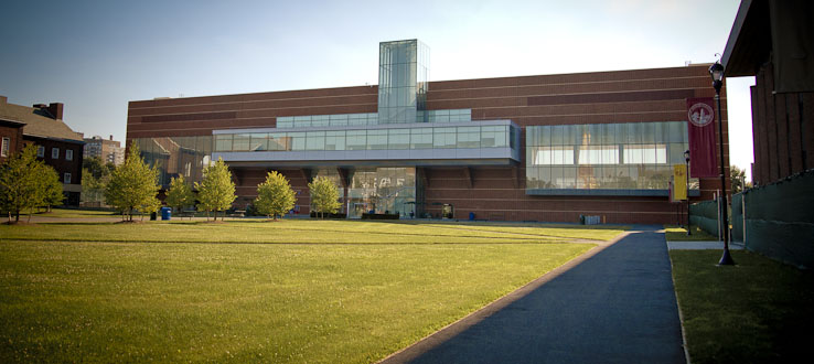 The new West Quad Center caters to student services.