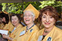 Carola Marx Kaplan '63 and Sandra Messinger Cypess '63, members of the Golden Anniversary Class of 1963, share a laugh before the Baccalaureate Commencement Ceremony.