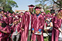 Johan Thomas '13 (l), an art student, and Chavel Harrison '13 from Television and Radio, await the beginning of the baccalaureate commencement. Originally a transfer student, Chavel said: 'The huge cultural diversity on the campus gave me a broader understanding of the world that we live in.'