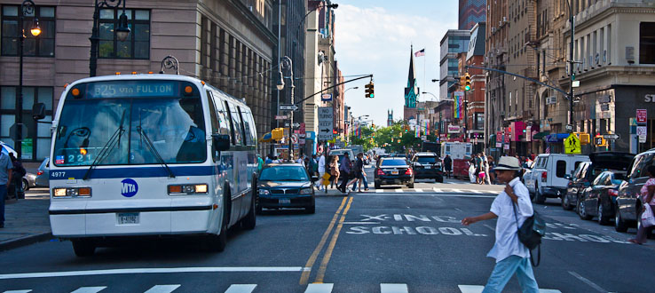 Downtown Brooklyn — the birthplace of Brooklyn College.