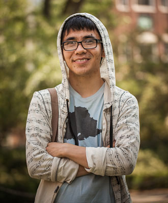 A devout Buddhist, Ocean Vuong covers his head three times a week as a sign of humility. A devout Buddhist, Ocean Vuong covers his head three times a week as a sign of humility.