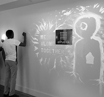 Participants in the Private(i) performance get to leave their mark—with invisible ink.